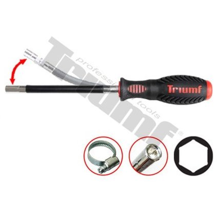 Flexibilný skrutkovač na hlavice, 2K rukoväť 10 mm TRIUMF T27667