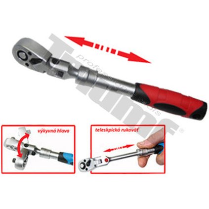 Račňa teleskopická, s precíznym nastavovaním uhlu. 1/2" - L  305 - 450 mm TRIUMF T4696