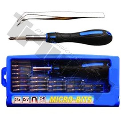 Sada mikro bitov so skrutkovačom, 2-komponentná rukoväť, 23 dielna, štandard TRIUMF T34894