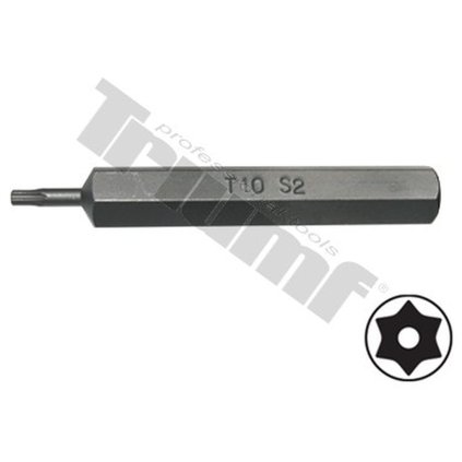 Bit Torx vŕtaný, 10 mm driek, dĺžka 75 mm T10 TRIUMF T668
