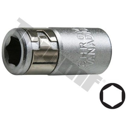 Adaptér s poistkou pre 1/4", 6 mm bity  TRIUMF T962