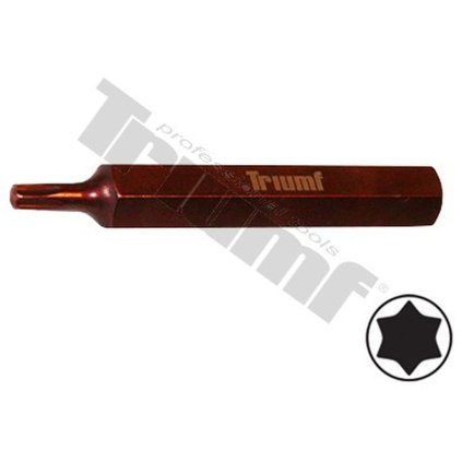 Bit Torx nevŕtaný, 10 mm driek, dĺžka 75 mm T10 TRIUMF