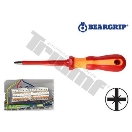 skrutkovač VDE 2K PZ2/FL 6x100mm PLUSMINUS TYP, séria 718, Beargrip, xxx TRIUMF T32481