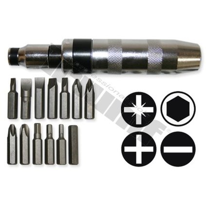 Skrutkovač úderový 1/2"náhon s 13 bitmi PH, PZ, PL , INB, 14 dielna TRIUMF T1015