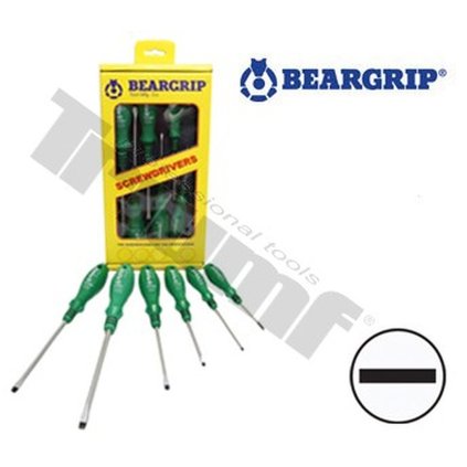 Sada skrutkovačov 6 - dielna séria 710 PL, zelené. TRIUMF T32075