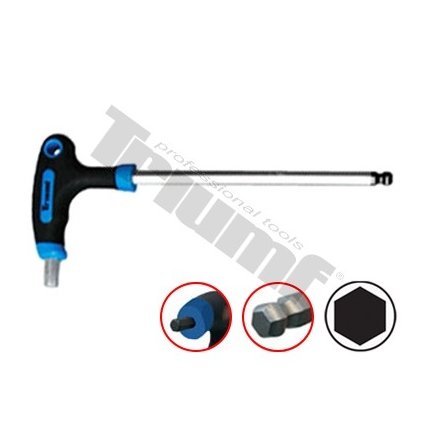 Inbusový kľúč dvojsmerný 2,5 x 100 mm, T - rukoväť TRIUMF