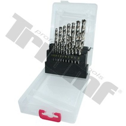 Sada vrtákov HSS, vybrusované, Priemer: 1-10 mm, 19 dielna TRIUMF T24163