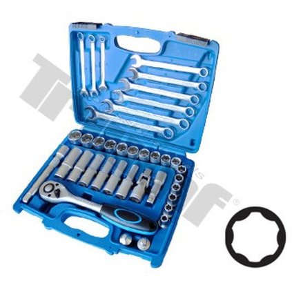 Gola sada 1/2" vstup + očkoploché kľúče, 37 - dielna TRIUMF T12171