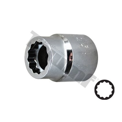 Nástrčná hlavica 1/2", 15 mm, nízky profil, krátka, CRV, TRIUMF