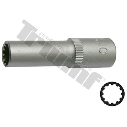Hlavica 1/4" vstup, univerzálny profil,  predĺžená () 10 mm TRIUMF T25601
