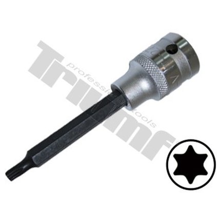 Nástavec Torx v 1/2" hlavici, nevŕtaný, L - 100 mm T27 TRIUMF T6156
