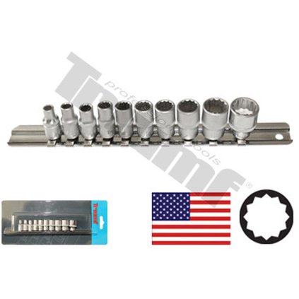 Sada 12 - hranných hlavíc 1/4", palcové miery 10 - dielna null TRIUMF T4123