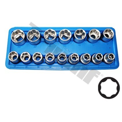 sada 1/2" hlavíc 18 dielna, surface drive null TRIUMF