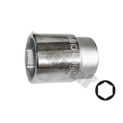 Nástrčná hlavica 1", 38 mm, 6-hran, krátka, CRV, TRIUMF