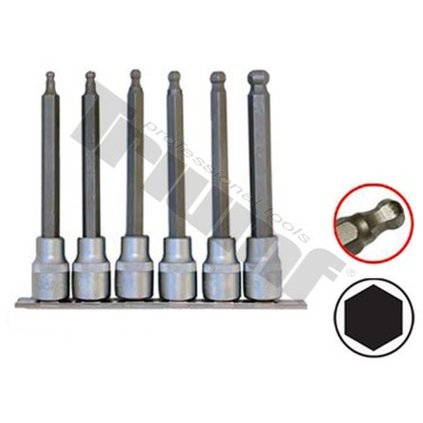 Hlavice 1/2" inbus 5-12mm zakončené guličkou 6ks null TRIUMF T13369