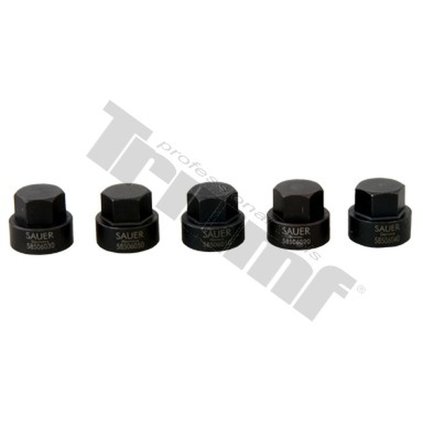 Sada adaptérov na závitníky do račňových kľúčov, 5-dielna (4,9; 5,5; 6,2; 7; 9 mm, vstup SW13) TRIUMF T25239