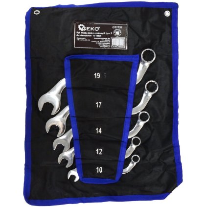 Geko sada kľúčov očkoploské typ S 5ks. 10-19mm G11151