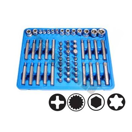 Sada Torx, XZN, Inbus bitov a E - hlavíc, 56 - dielna TRIUMF