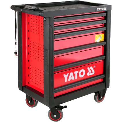 YATO Dielenský vozík Prázdny 6 zásuviek Červený