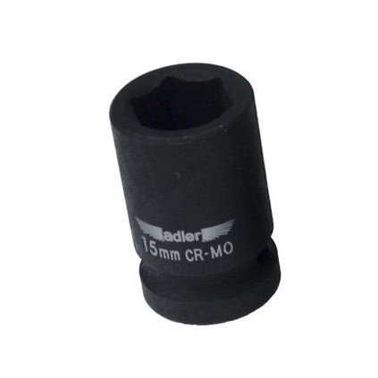 Nástrčná hlavica 1/2", 15 mm, 6-hran, krátka, CR-MO, ADLER