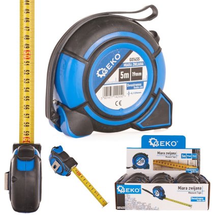 Meter zvinovací oceľový obojstranný 5mx19mm