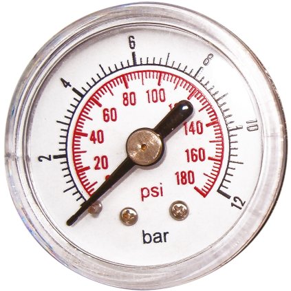Manometer 1/4 ″ priemer 40 mm 0-12 Bar