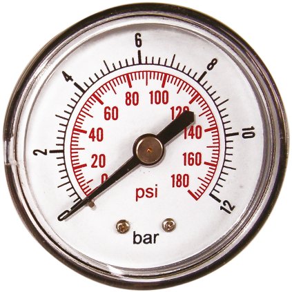 Manometer 1/4 ″ priemer 50 mm 0-12 Bar