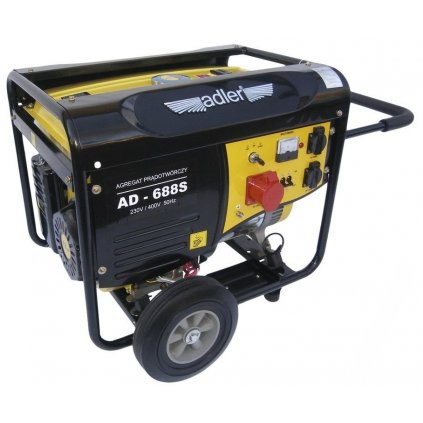Benzínová elektrocentrála Adler AD-688S 230/400V  manuálny/elektronický štart