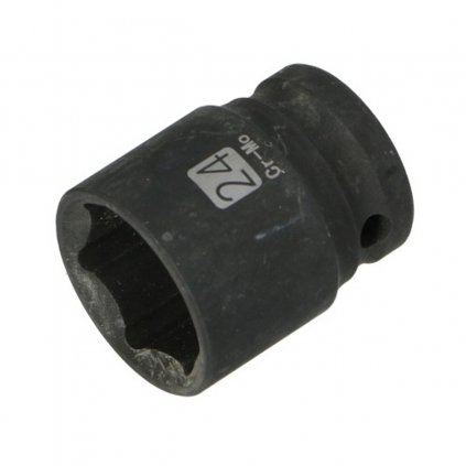 Nástrčná hlavica 1/2", 27 mm, 6-hran, krátka, CR-MO, FASTER TOOLS
