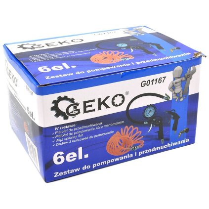 GEKO Sada pneu náradia 6 ks na hustenie a ofukovanie G01167