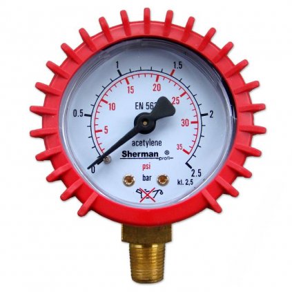 Manometer Acetylén 2,5 Bar 50 mm séria Mouse