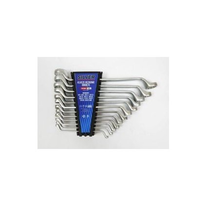 SilverTools Sada kľúčov očko-vyhnutých 12 ks 6-32mm