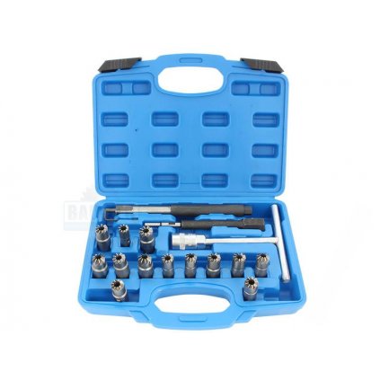 Sada fréz na čistenie sediel vstrekovačov 17 ks Falcon