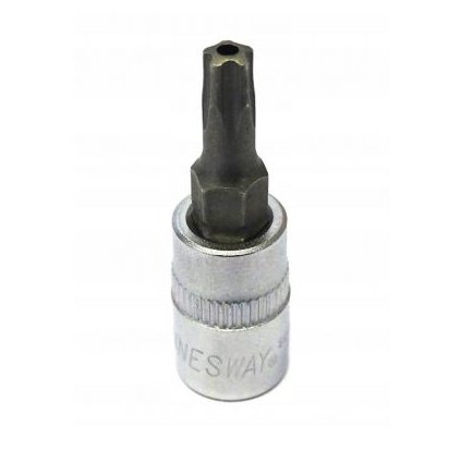 Nástrčný bit  1/4'', TS20, Torx vŕtaný, krátka, CRV, JONNESWAY