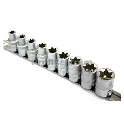Nástrčné hlavice TORX- E 1/2'', GOLA ORECHY SADA 9 ks JONNESWAY