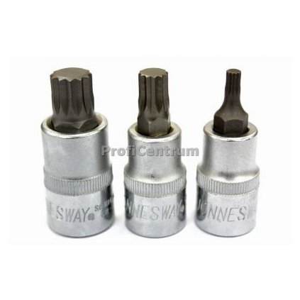 Nástrčný bit  1/2", M10 x 55 mm, Spline, krátka, oceľ S2, CRV, JONNESWAY