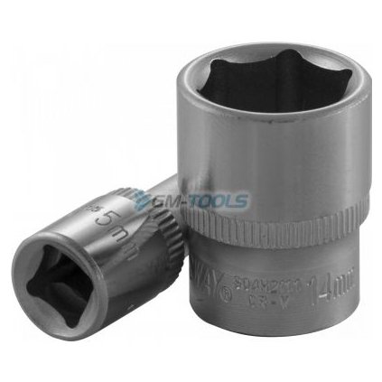 Nástrčná hlavica 1/4", 7 mm, 6-hran, krátka, CRV, JONNESWAY