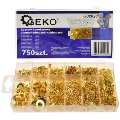 GEKO Sada elektrických káblových konektorov pre automobily 750 ks. G02828