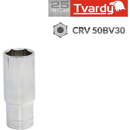 Nástrčná hlavica 6-hranná dlhá 1/4" CRV 14 mm T00141-14