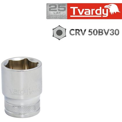 Nástrčný kľúč  6-uh. 1/2" CRV 17 mm T00142-17