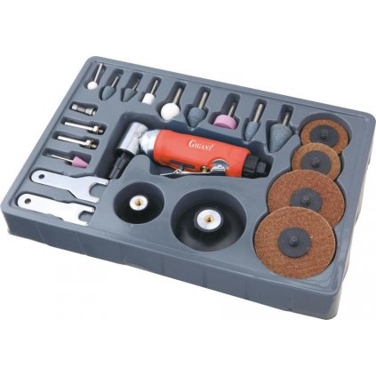 Pneumatická priama brúska s príslušenstvom Gigant