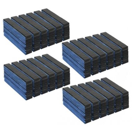 Čierne lepené závažia pre hliníkové disky 12x5g 400 prúžky