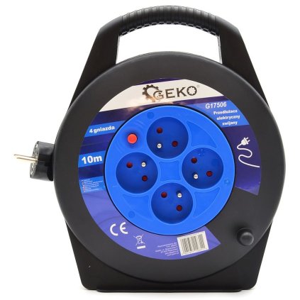 Výsuvný elektrický predlžovací kábel so 4 zásuvkami 10 m G17506