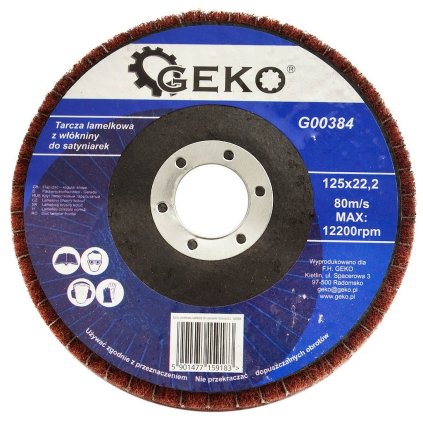 Lamelový kotúč z netkanej textílie na čistenie, leštenie a brúsenie kovov G00384