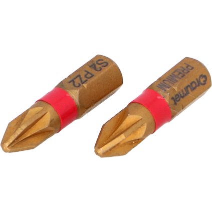 Krížový bit TiN PZ2 25mm 2ks. E8909