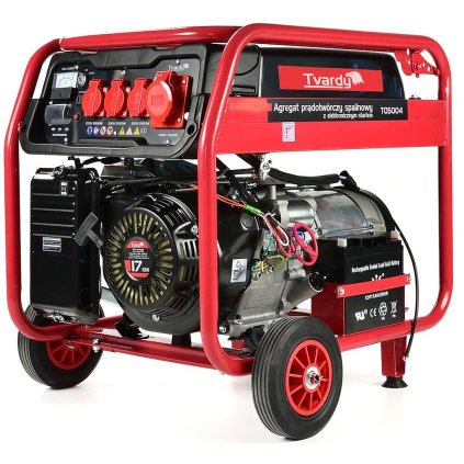 Benzínová elektrocentrála Tvardy s elektrickým štartom a AVR 17 Hp 8,5 kW T05004