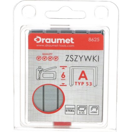 Draumet spony do zošívačky 6 mm typ 53 1000 ks. E8625