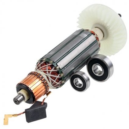 Sada rotor, uhlíky a ložiská pre uhlovú brúsku MAKITA 9558N 9558HN
