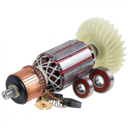 Sada uhlíky, ložiská a rotor pre uhlovú brúsku GA9050 GA9050R