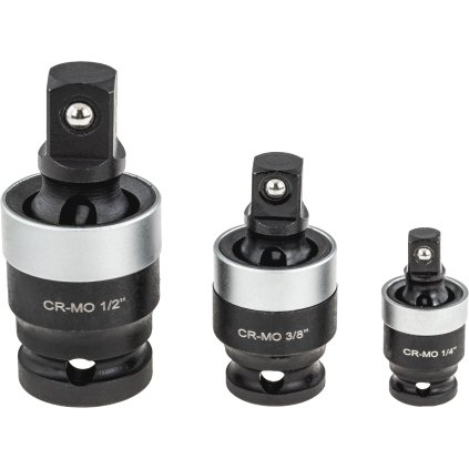 Sada 3 guľových úderových kĺbov 1/4", 3/8", 1/2" MGS13168